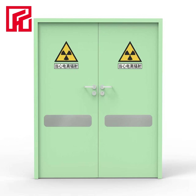 Hinged lead door