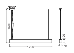 Office Up& Down Linear Pendant light