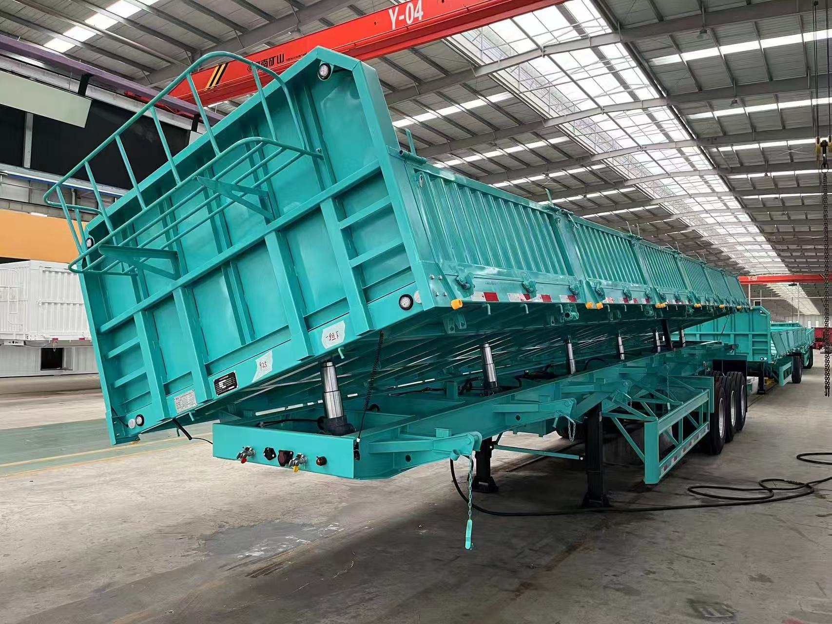 tipper Trailer 3 axle for sale/side tipper dump Trailer/80tons side dump semi Trailer manufacturer