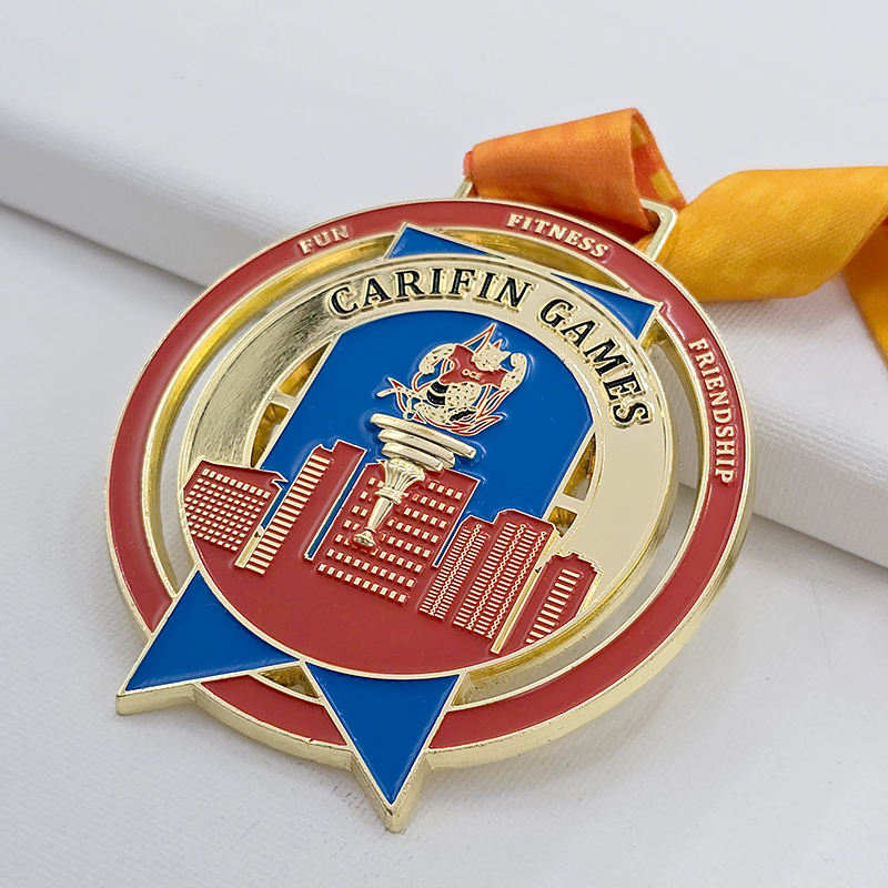 Multi-national sporting event metal medal set, commemorating the Caribbean Games, Triathlon, Russian Marathon, etc.; city/island reliefs; global sporting event collectible set.