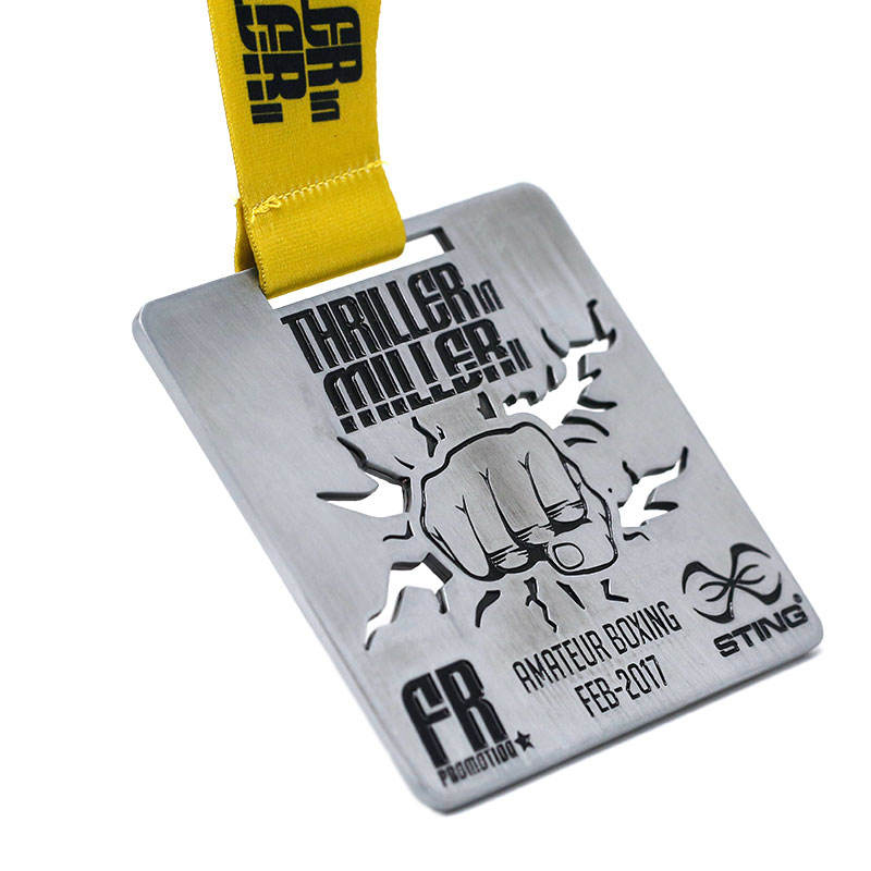 Custom zinc alloy 3D metal boxing championship medals and trophies