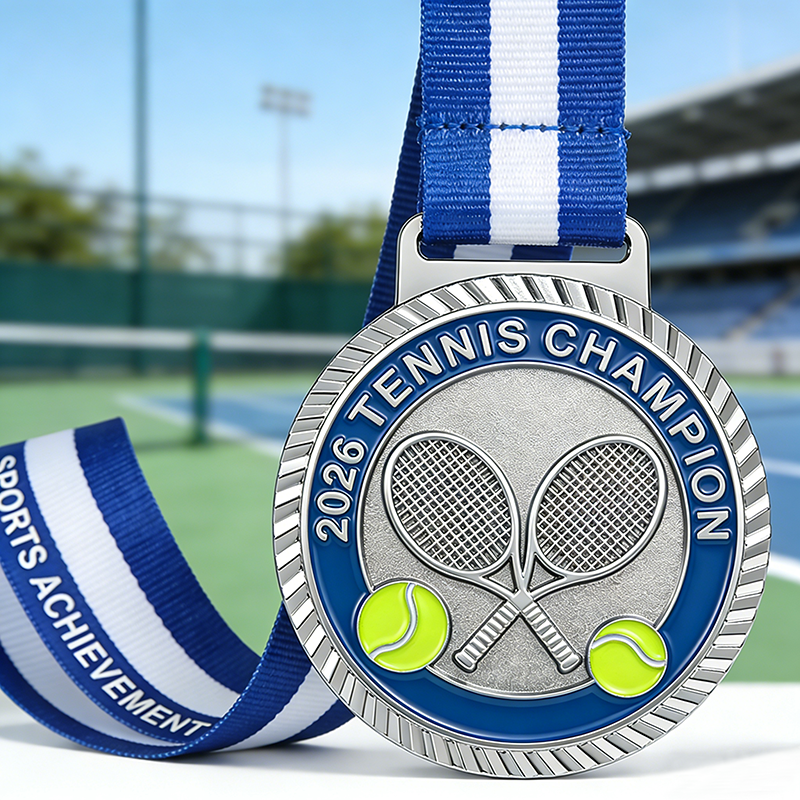 OEM Custom Metal Sports Medals with 3D Logos - Basketball, Football, Tennis, and Match Medals with Ribbons