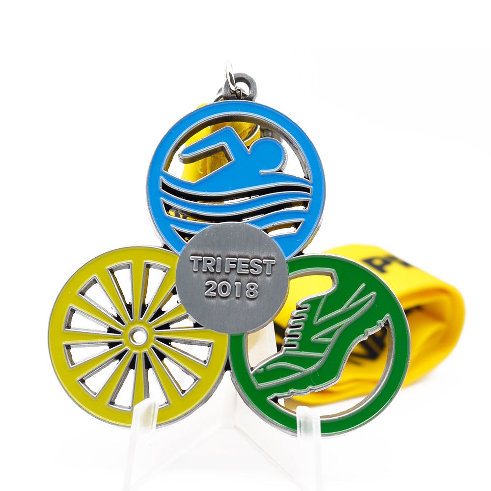Custom sustainable wooden bicycle medal logo engraving sports award blank bicycle racing wooden medal
