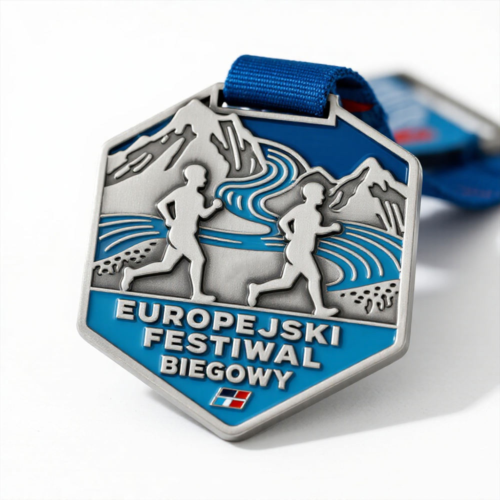 Gold Silver Sports Medals Zinc Alloy Personalized Logo Custom Enamel Award Medals Factory