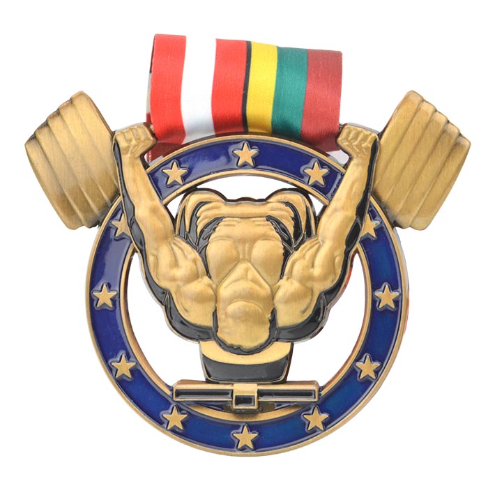 Bodybuilding Championship Medal - Double-sided 3D Embossed Bodybuilding Competition Honor Medal