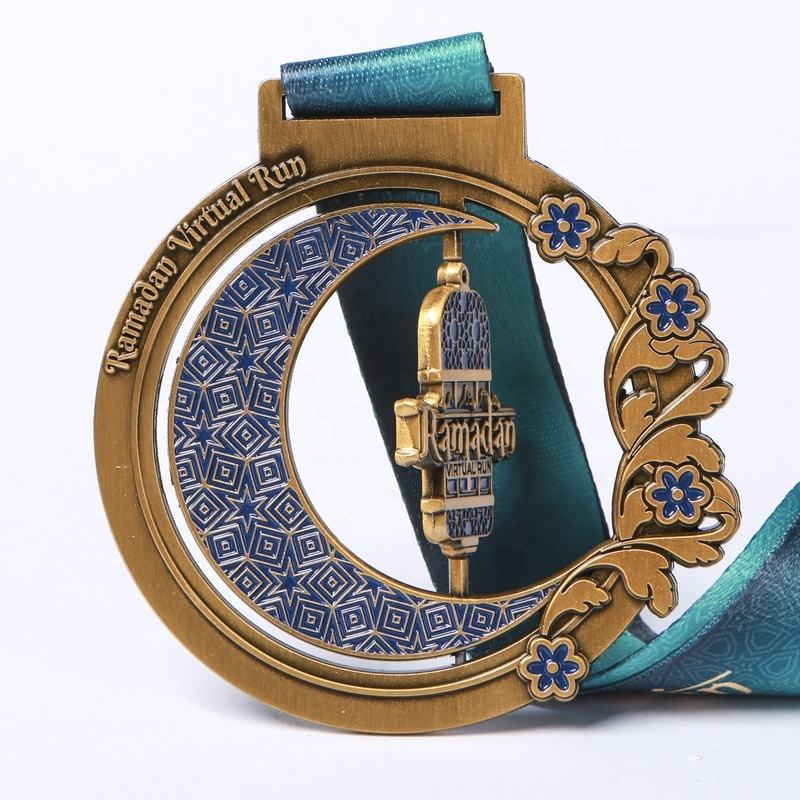 Themed Race Medal: Rotatable Gear-Shaped Lake Toba Series Medal