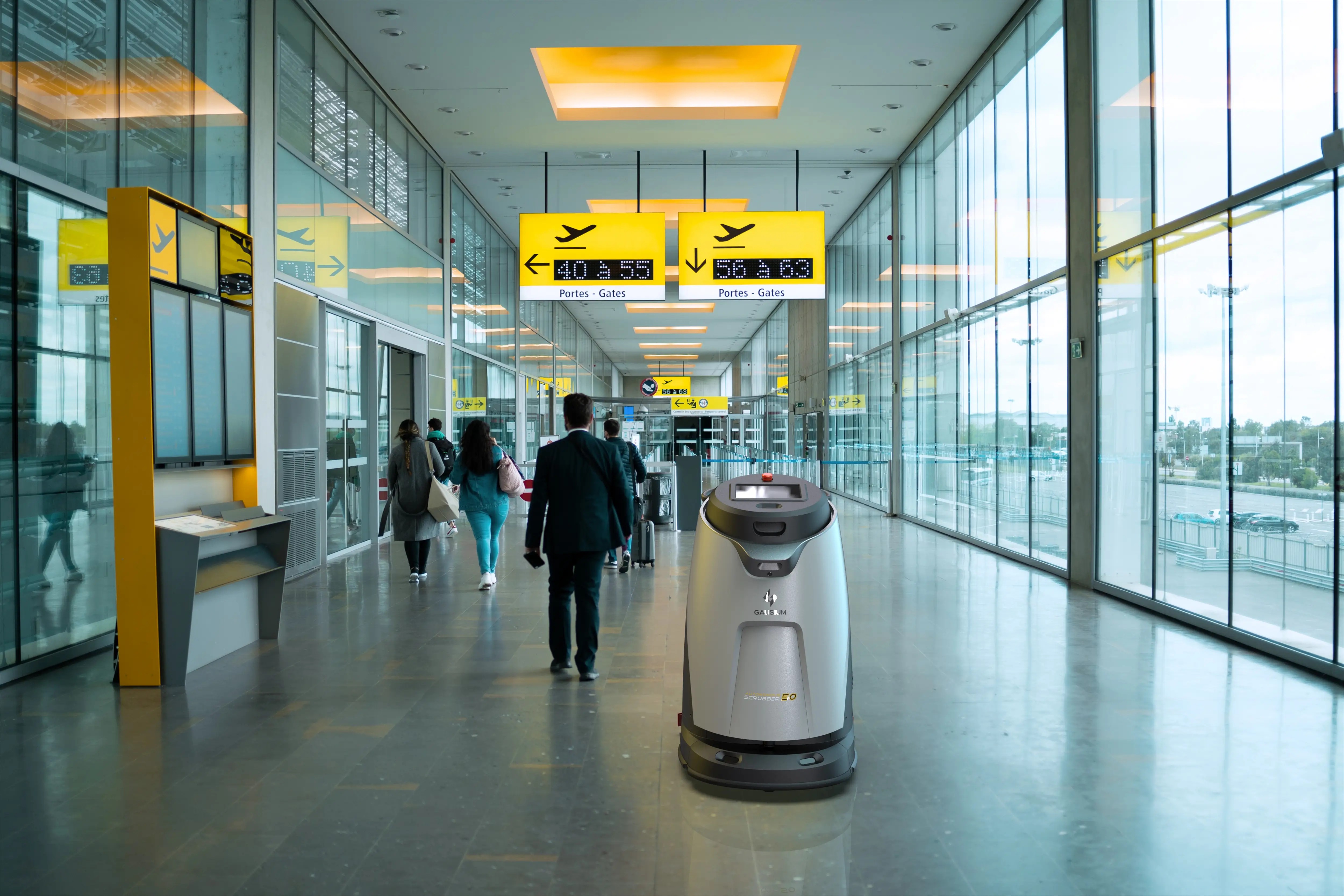 Moteur-roue pour robots de service aéroportuaire