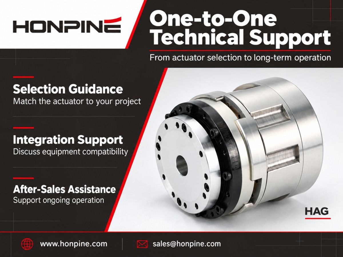 Sélection et assistance technique pour l’actionneur articulaire HAG de HONPINE Sélection et assistance technique pour l’actionneur articulaire HAG de HONPINE