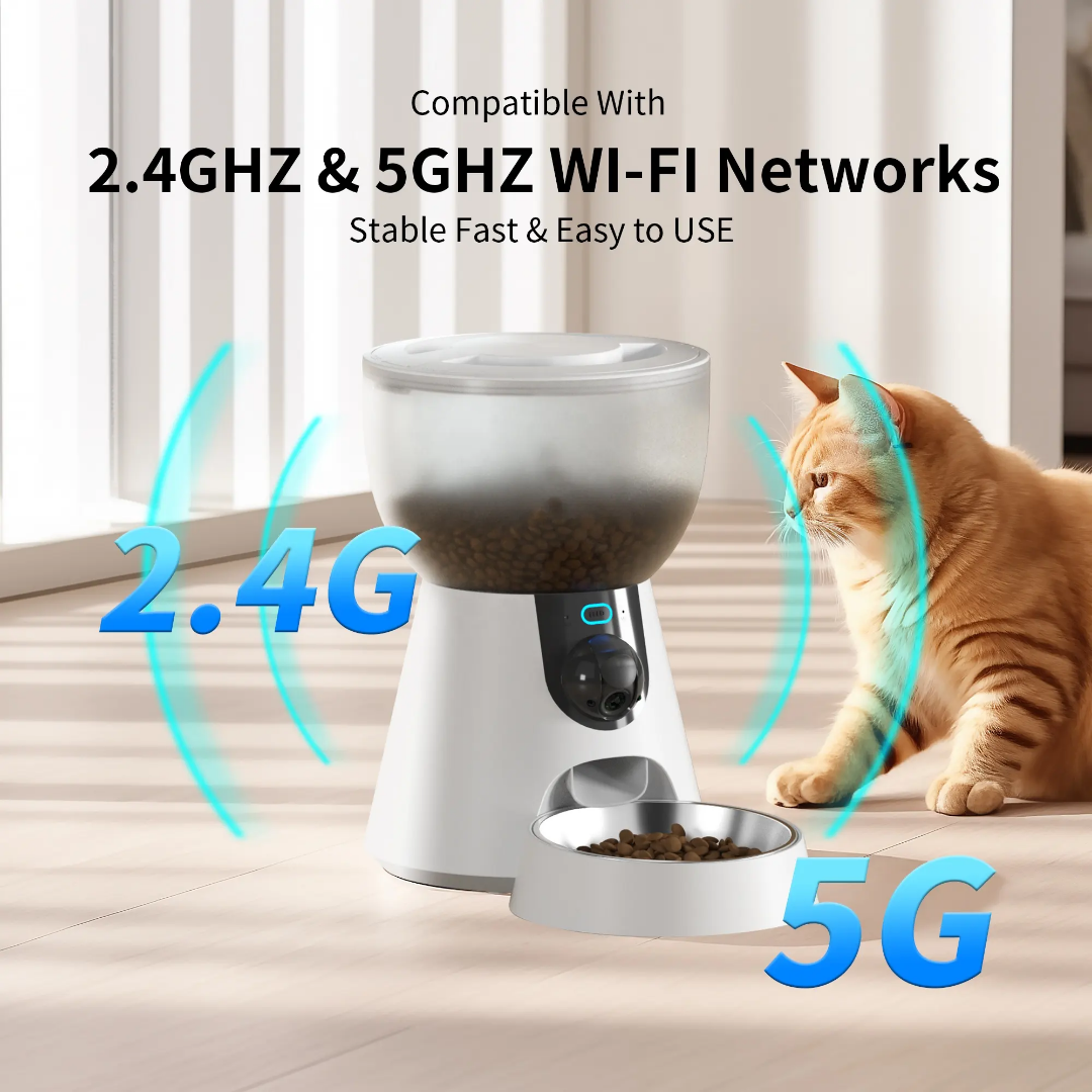 4L Smart Pet Feeder with 3MP Night Vision Camera Dog Cat Dry Food Anti-Jam Dispenser GFQ11 Series
