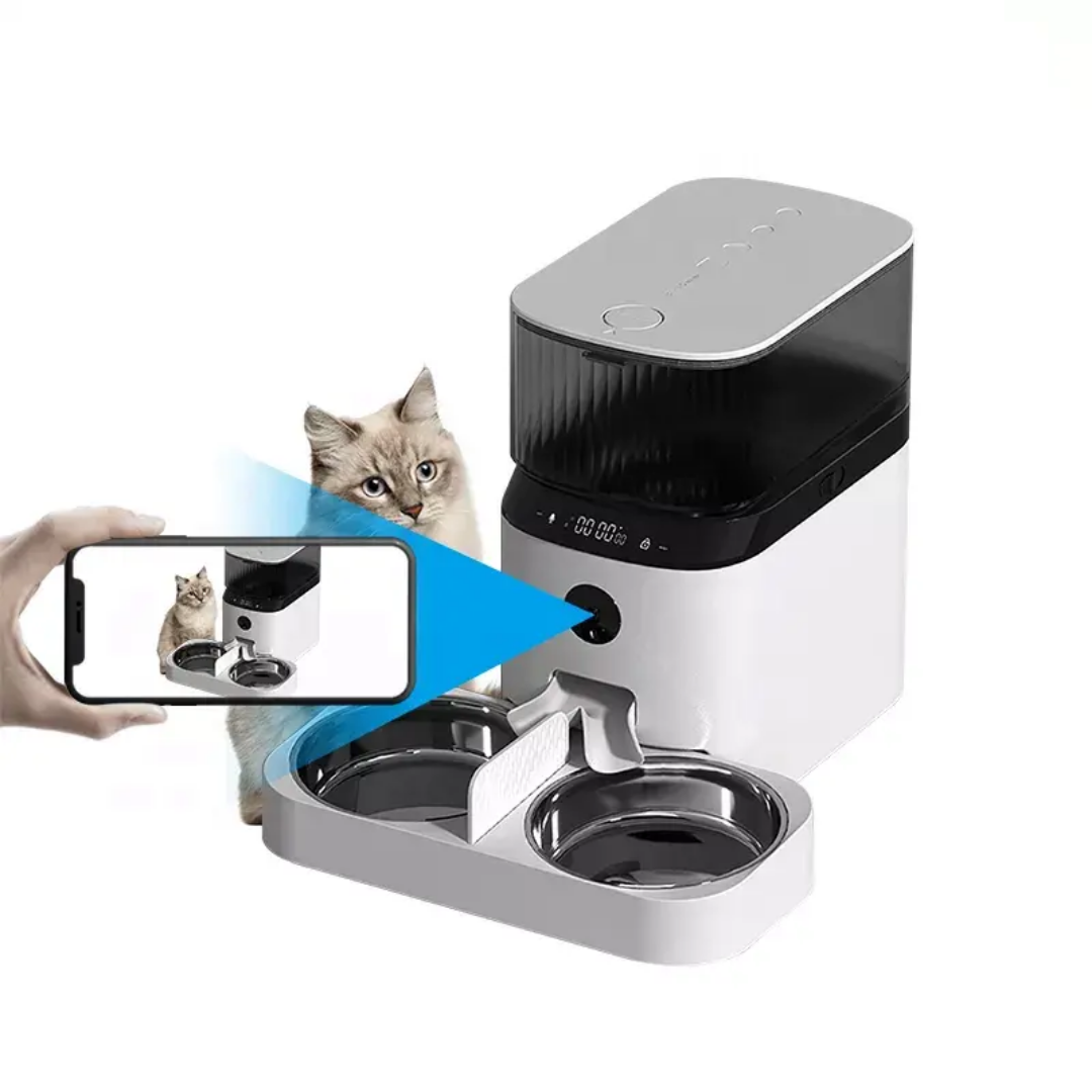 5L Pet Smart Feeder with Dual-Bowl SUS304 1080P Camera With Two Way Voice Interaction GFD26 Series