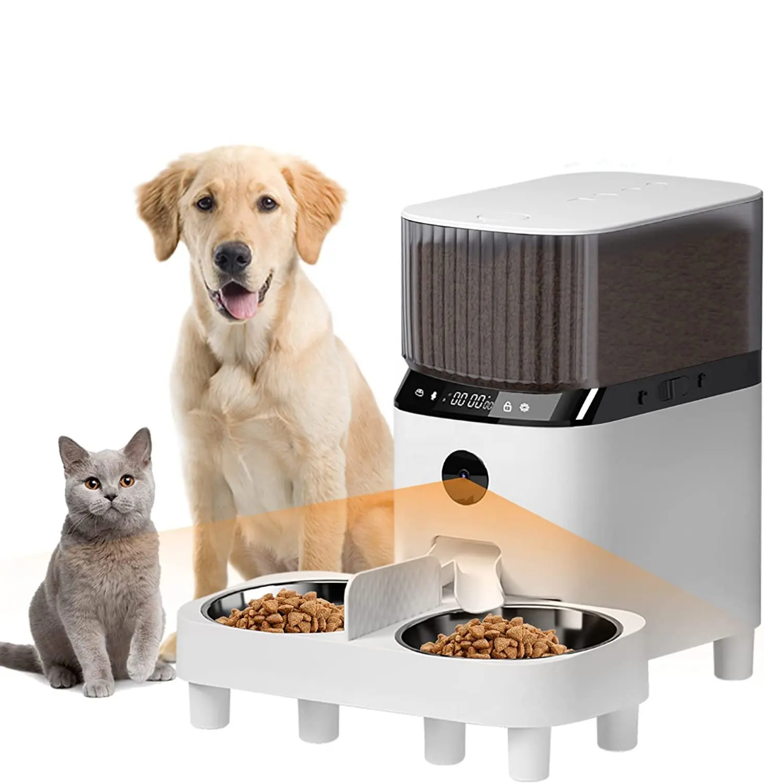 5L Pet Smart Feeder with Dual-Bowl SUS304 1080P Camera With Two Way Voice Interaction GFD26 Series