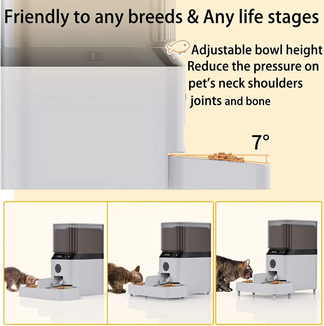 5L Pet Smart Feeder with Dual-Bowl SUS304 1080P Camera With Two Way Voice Interaction GFD26 Series