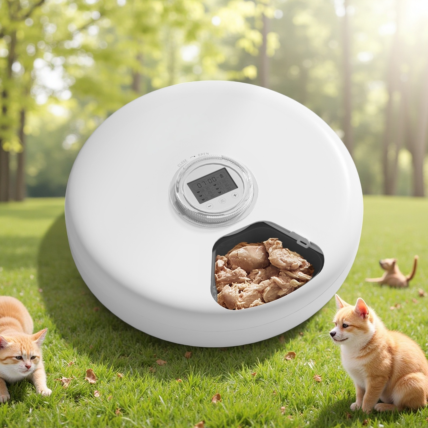 6-Meals Pet Wet Food Smart Feeder 12Hours Keep Freshness Multi-Meal Dispenser GFQ14 Series