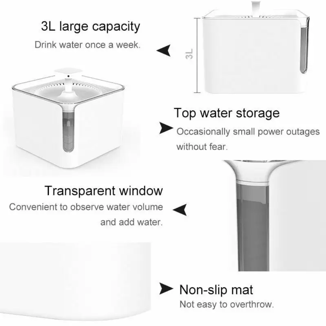 3L Smart Dual-Flow Pet Water Dispenser GWD37 B2B Solutions for Wholesale, Distribution & Retail