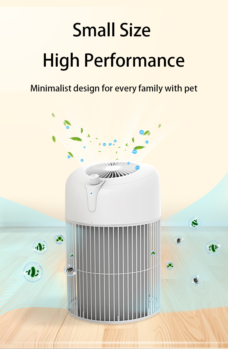 HEPA H13 Pet Air Purifier for Hair & Odor - Ultra Quiet 40dB UV Sanitizer 15㎡ Coverage floating hair absoption
