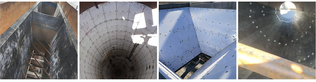 UHMWPE silo lining UHMWPE Chute Lining