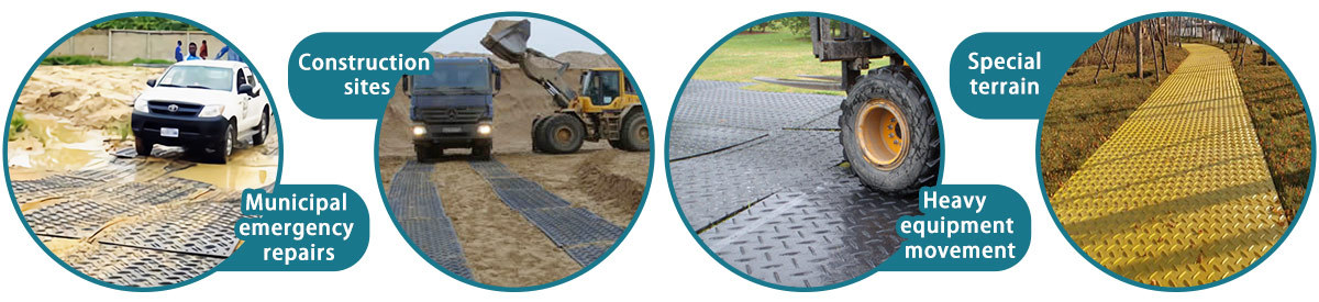 Plastic paving slabs