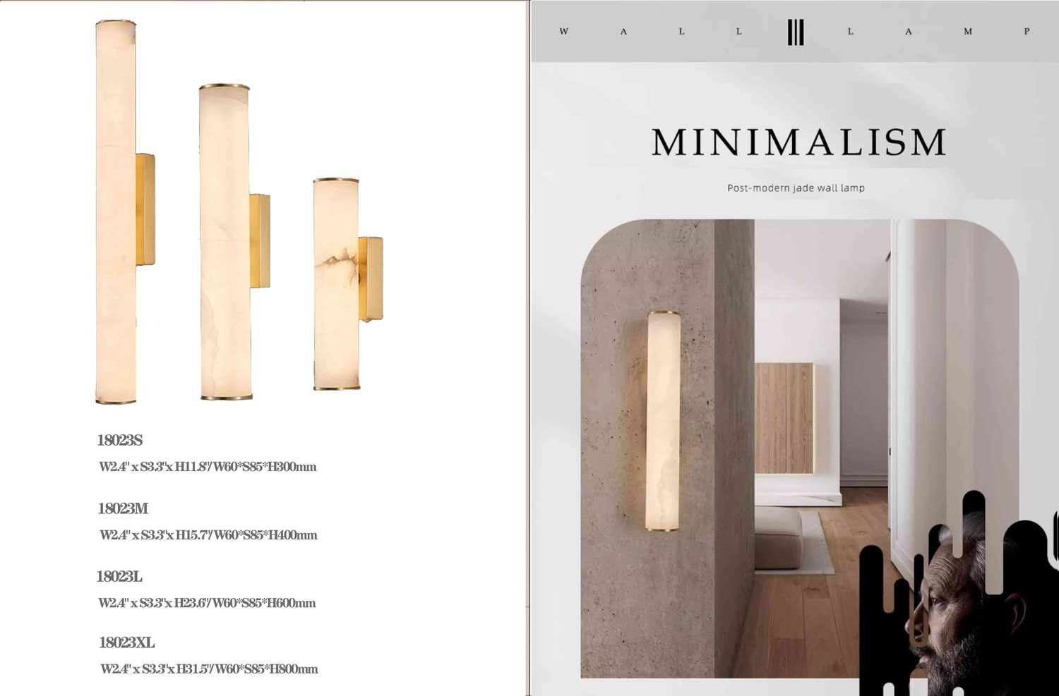 18023 MINIMALISM Post-Modern Jade Wall Lamp S/M/L/XL 18023 MINIMALISM Post-Modern Jade Wall Lamp S/M/L/XL