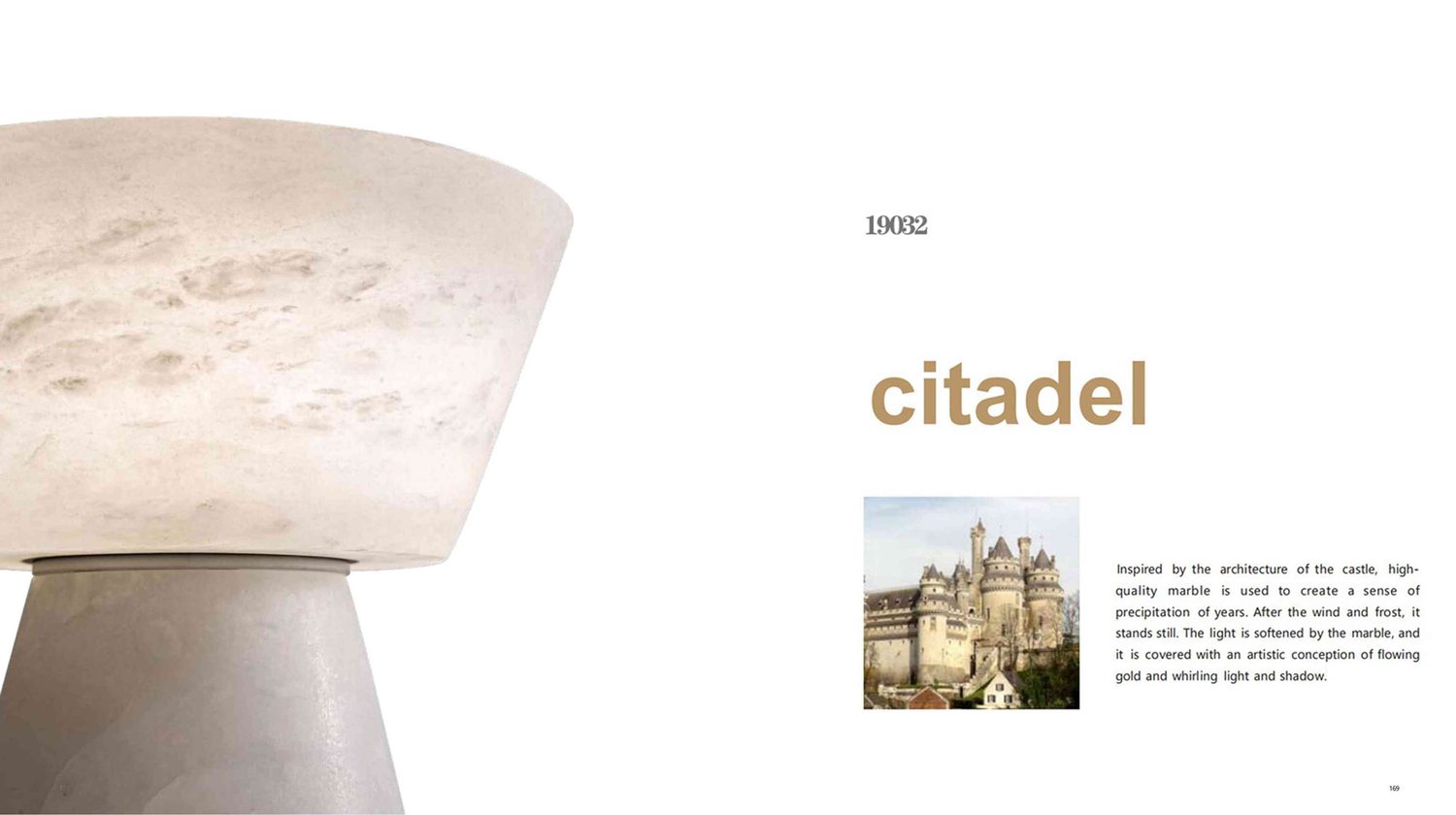 19032 citadel Castle-Inspired Alabaster Pendant Chandelier