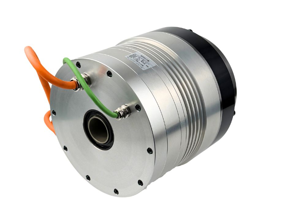 Space Limited Hollow Shaft Harmonic Drive Dual Encoder Rotary Actuator
