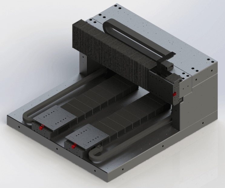 Direct drive motor for gantry dual-Y axis system