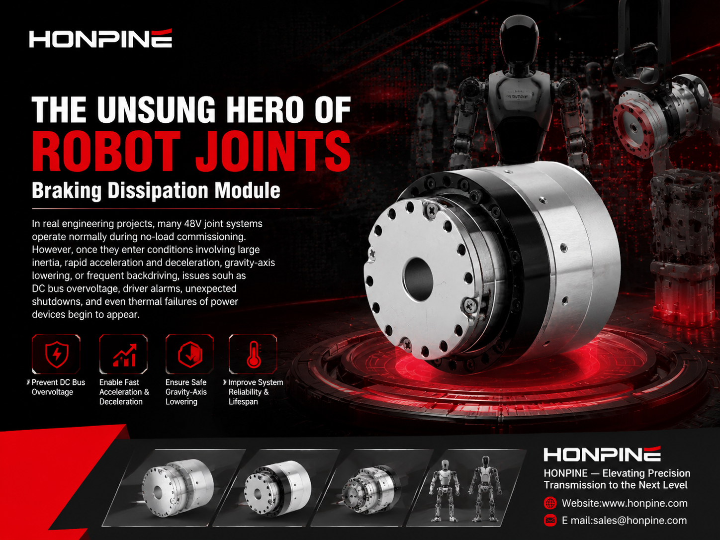 Comprehensive Analysis of Braking Dissipation Modules for Robotic Harmonic Joint Actuators
