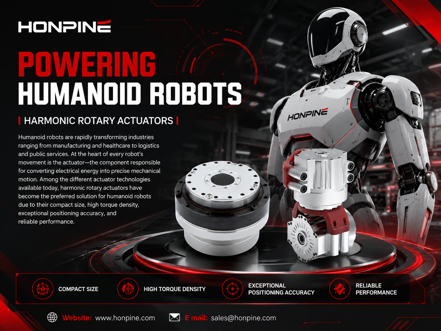 Harmonic Rotary Actuators for Humanoid Robots: Technology, Applications, and Future Development