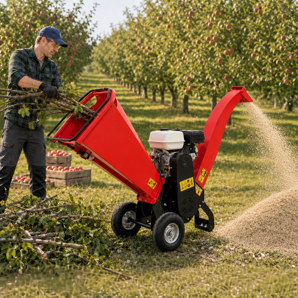 VOER 150A 汽油碎木机，7.5HP - 6cm树枝处理能力，150mm刀片，CE认证