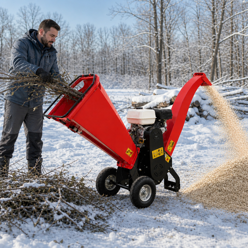 VOER 150A 汽油碎木机，7.5HP - 6cm树枝处理能力，150mm刀片，CE认证