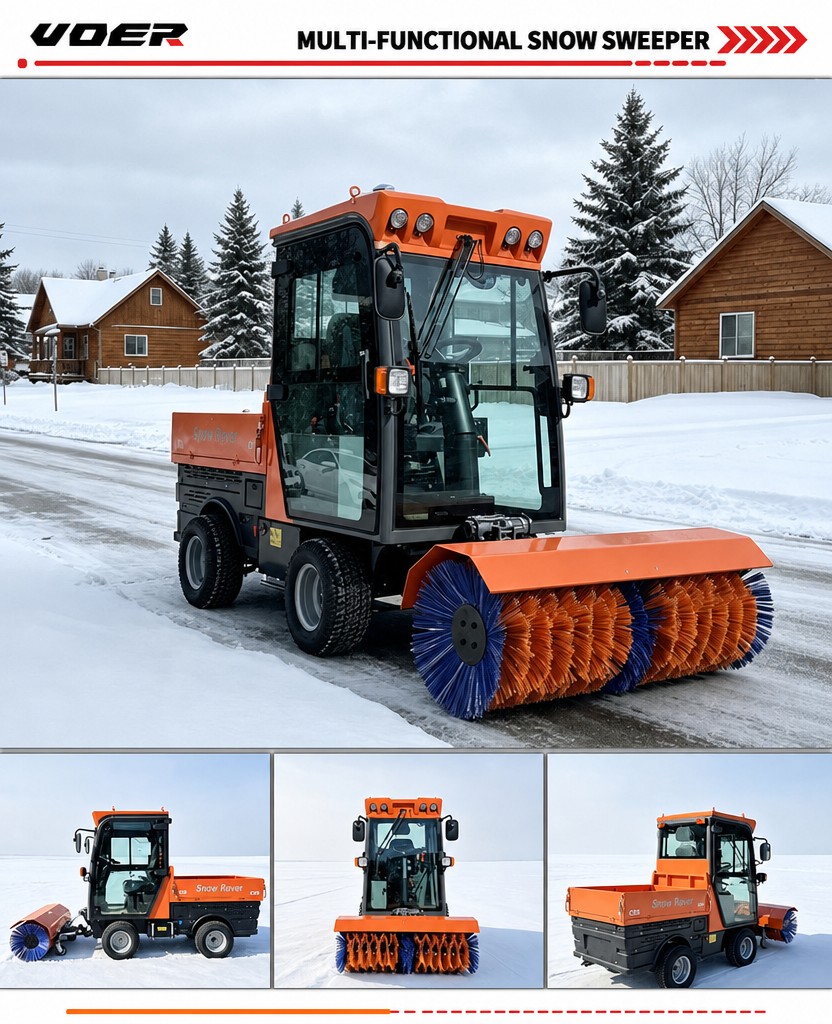 03 VOER 4WD140 驾驶式扫雪机 - 1,400 mm 清扫宽度,1,500 mm 推雪宽度,25 HP