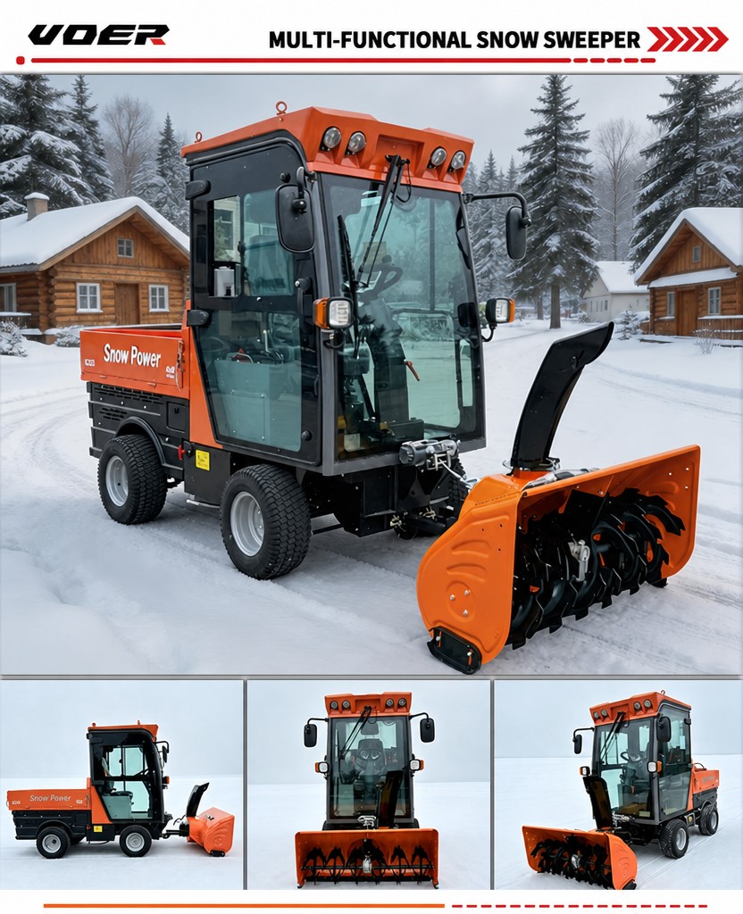 04 VOER 4WD140 驾驶式扫雪机 - 1,400 mm 清扫宽度,1,500 mm 推雪宽度,25 HP