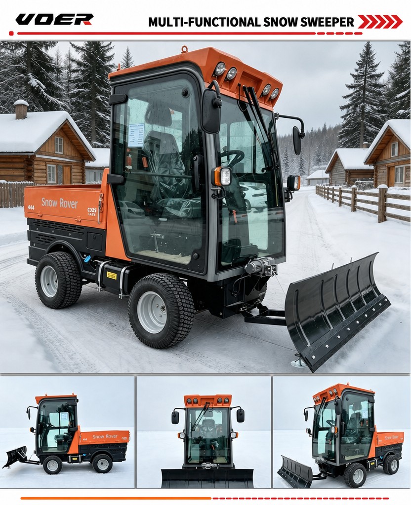 05 VOER 4WD140 驾驶式扫雪机 - 1,400 mm 清扫宽度,1,500 mm 推雪宽度,25 HP