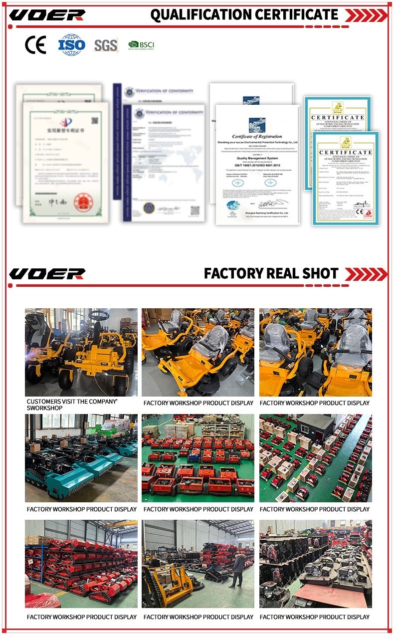 VOER T100J 遥控履带式割草机 – 15 HP 混合动力，1,000 mm 割幅