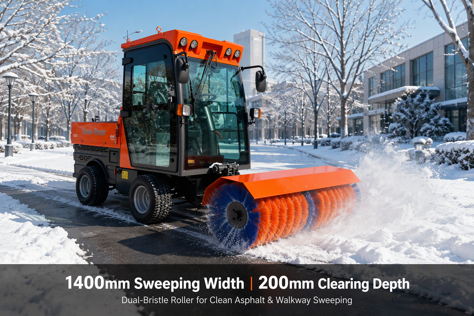 VOER 4WD140 Brings Multi-Function 4WD Performance to Winter Snow-Clearing Operations VOER 4WD140 Brings Multi-Function 4WD Performance to Winter Snow-Clearing Operations
