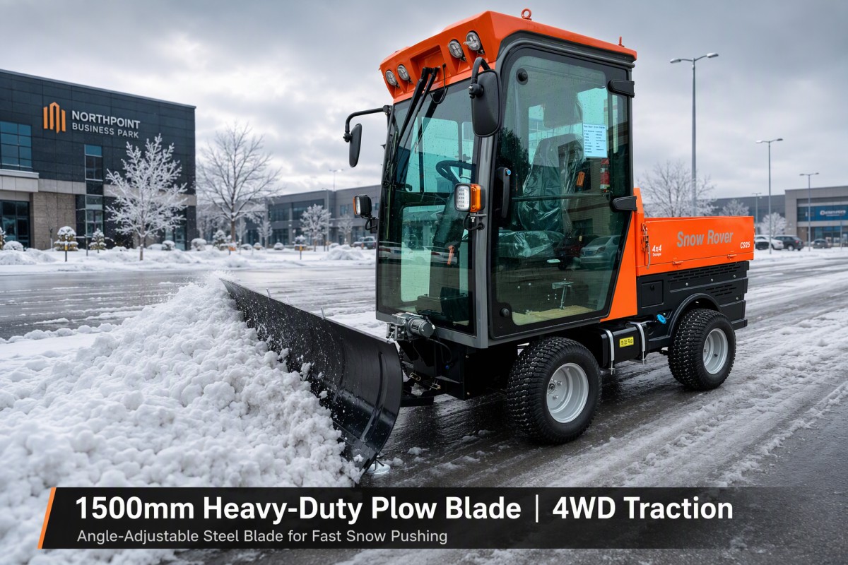 VOER 4WD140 多功能四驱扫雪机，可更换属具