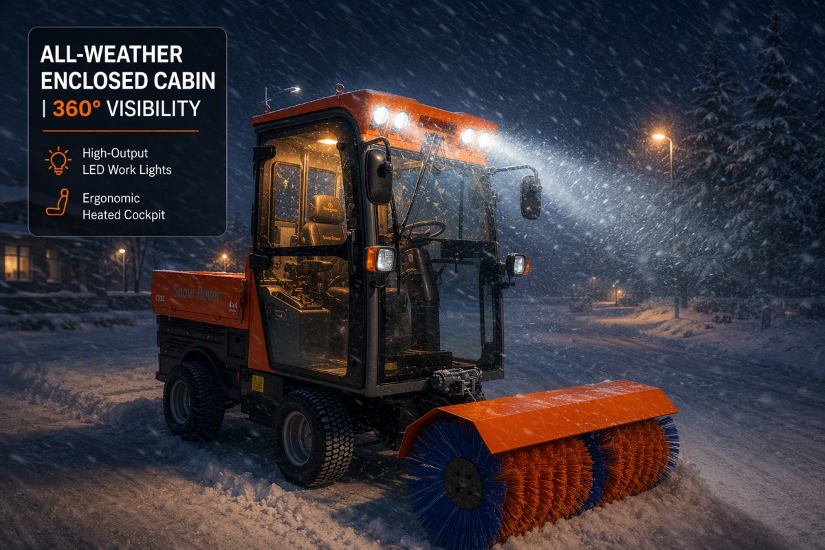 VOER 4WD140 多功能四驱扫雪机，可更换属具