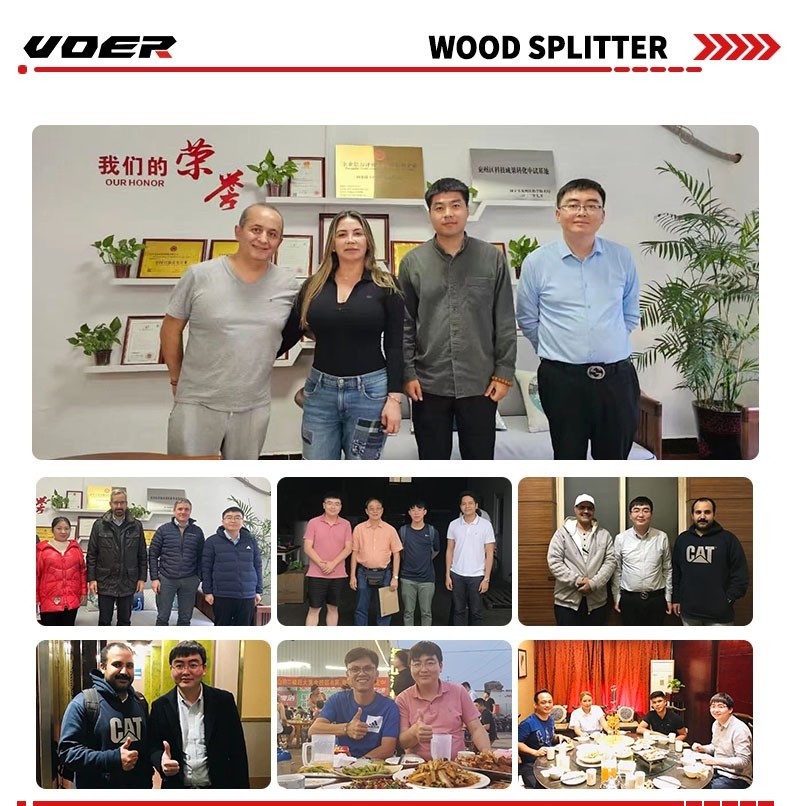VOER 15T 卧式电动劈木机，循环周期仅需 2 秒