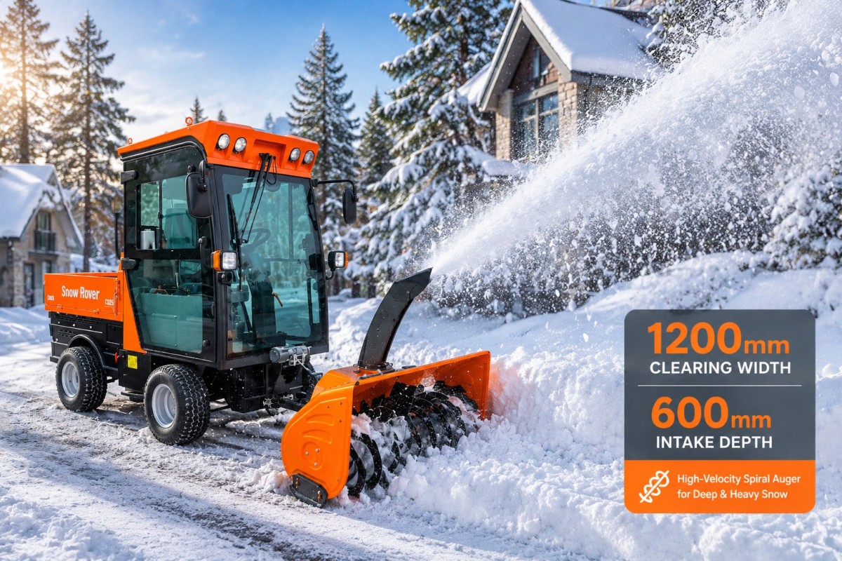 03_4WD140_1200mm强力抛雪实拍_Snow_Throwing 03_4WD140_1200mm强力抛雪实拍_Snow_Throwing