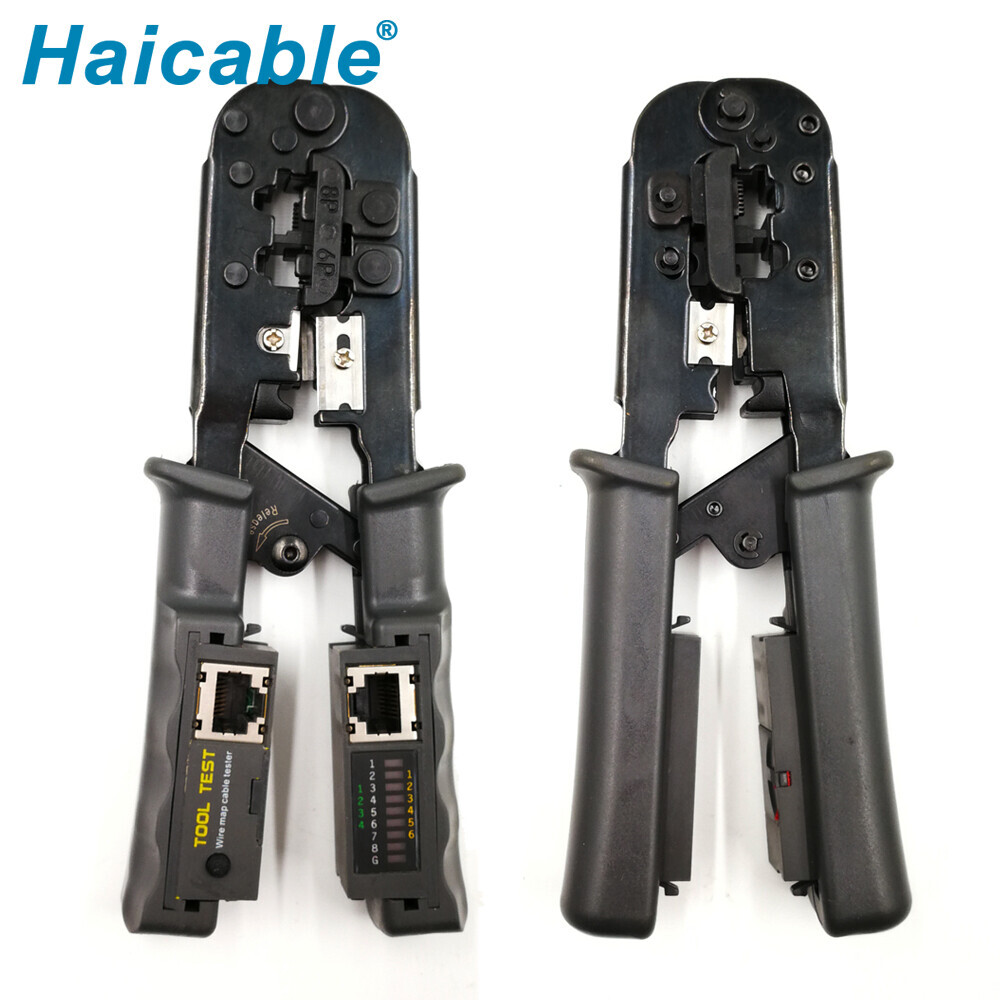 RJ45 RJ12 RJ11 Crimps & strips & Cuts & Cable Tester Tools HT-N568CR