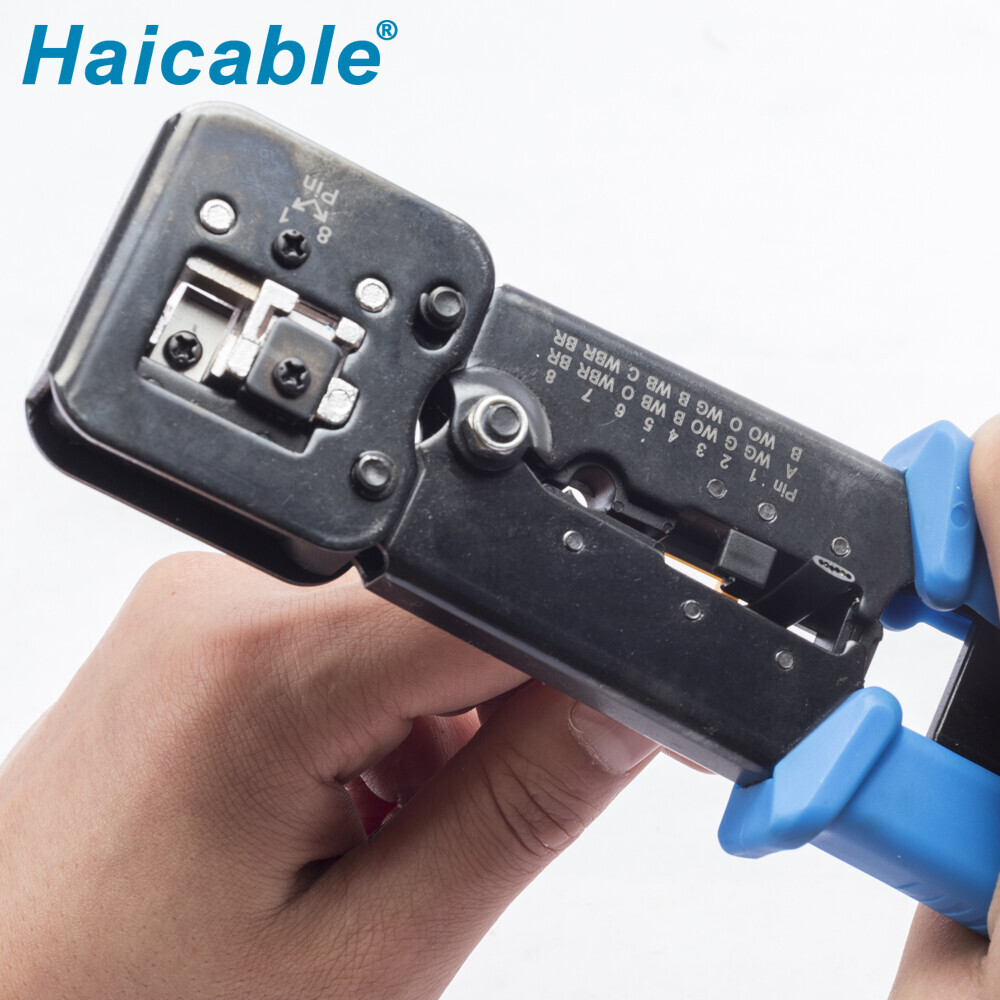 RJ45 / RJ12 Regular And End-Pass-Through Connectors Crimper HT-268R