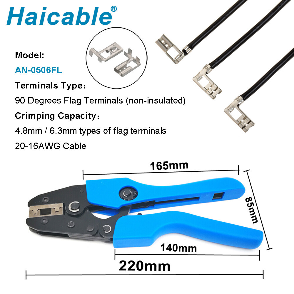 Non-Insulated 90°Flag Terminals Crimping Tools AN-0506FL