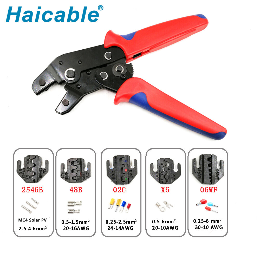 Tab 2.8 4.8 6.3/Tube/Photovoltaic/insuated Terminals Crimping Tool Set KIT-48BSN