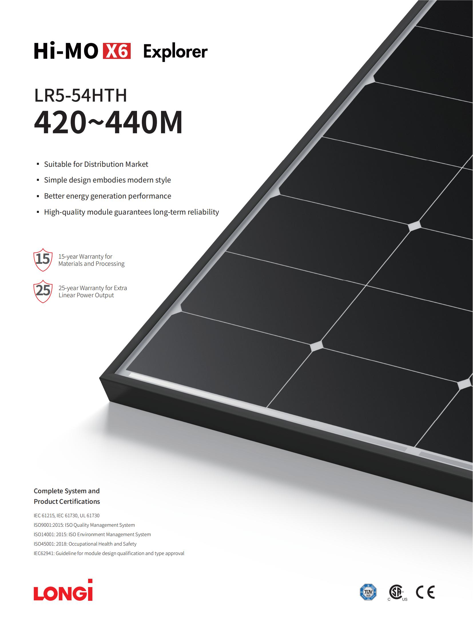 HiMo X6 LR5-54HTH-420-440M