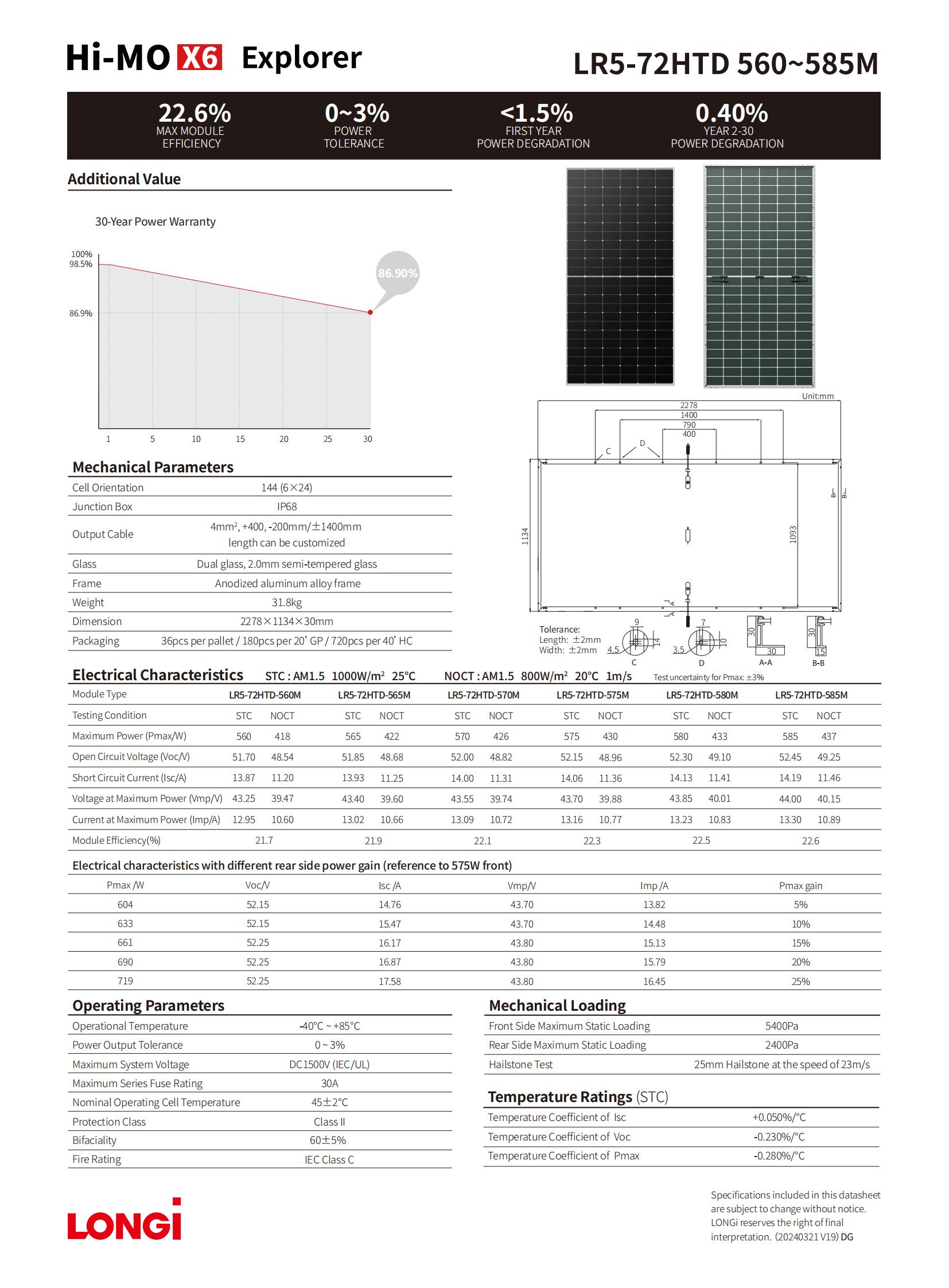 HiMo X6 LR5-72HTD 560-585M
