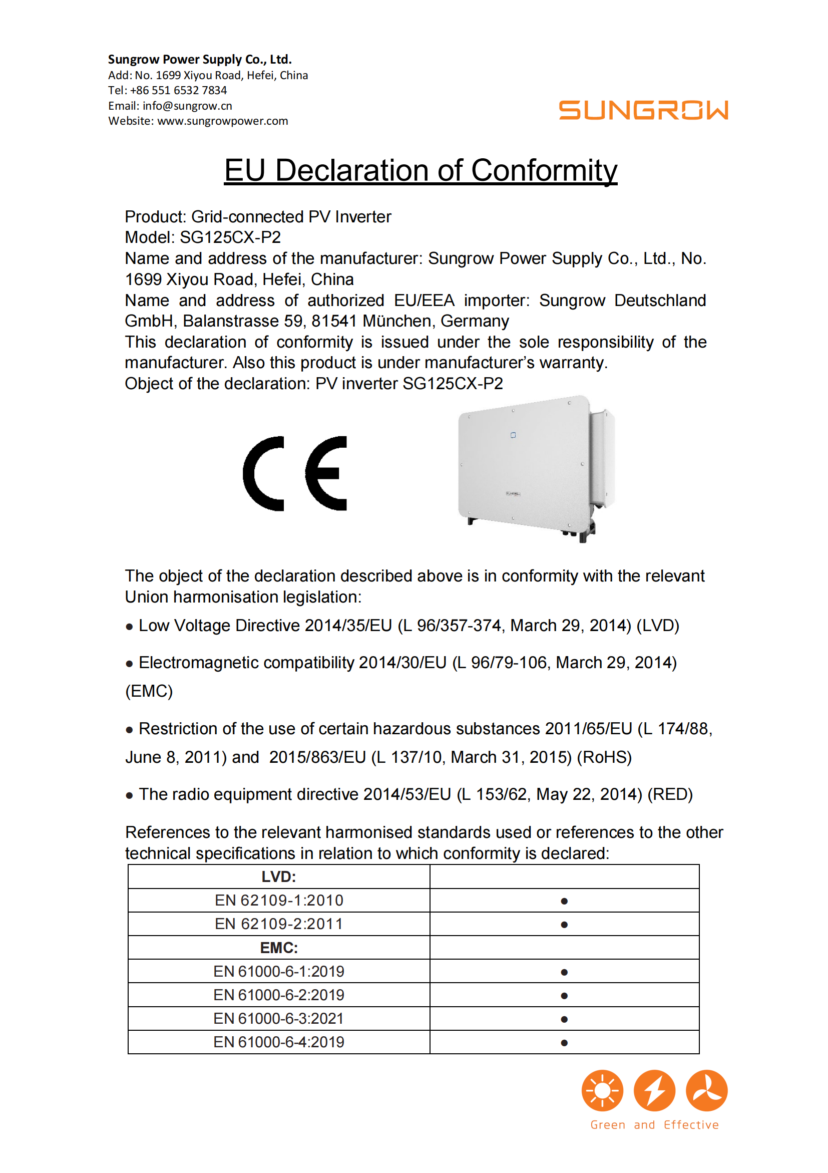 Ongrid SG125CX-P2