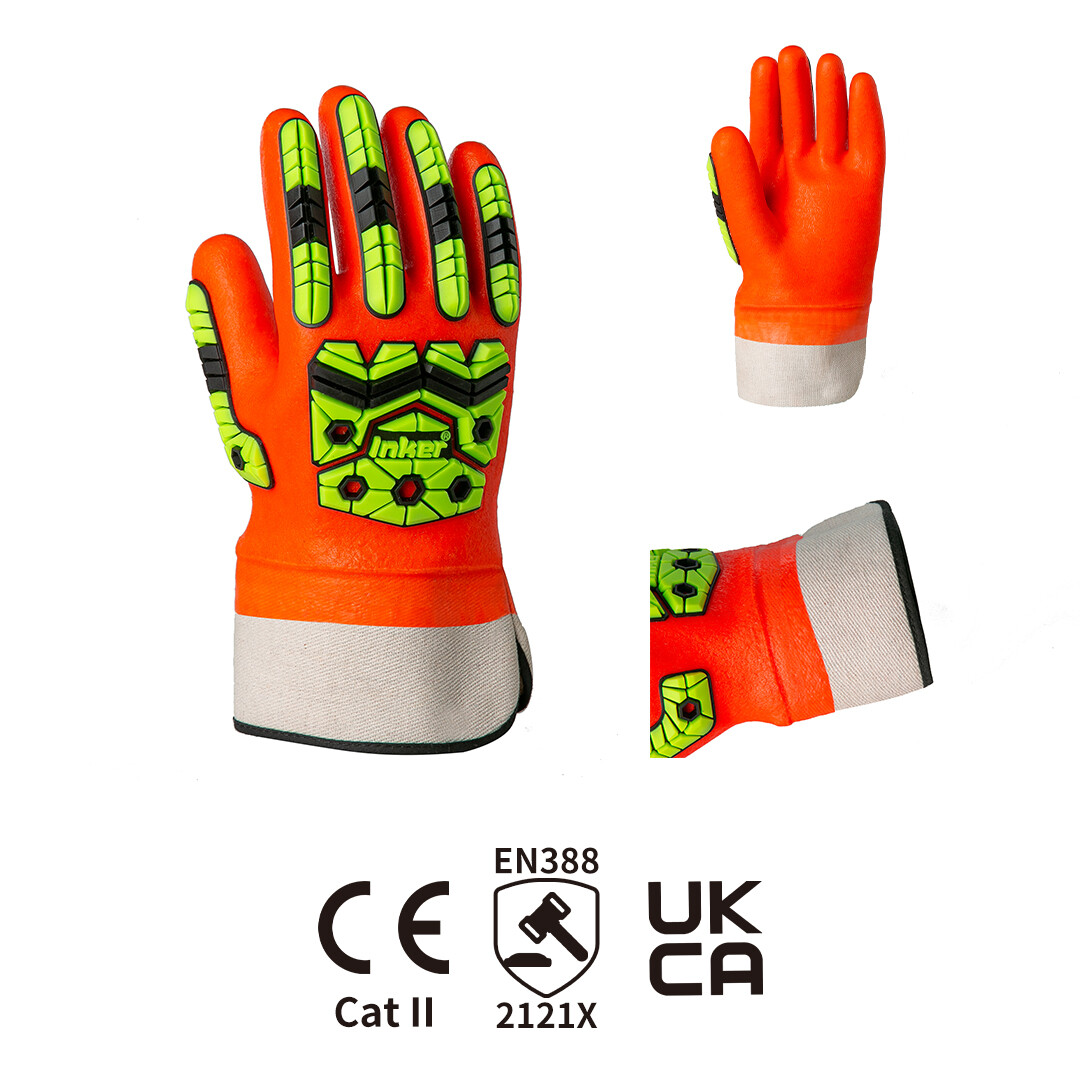 Safety cuffs, anti-cutting, grade 5 chemical-proof, anti-impact PVC gloves Safety cuffs, anti-cutting, grade 5 chemical-proof, anti-impact PVC gloves