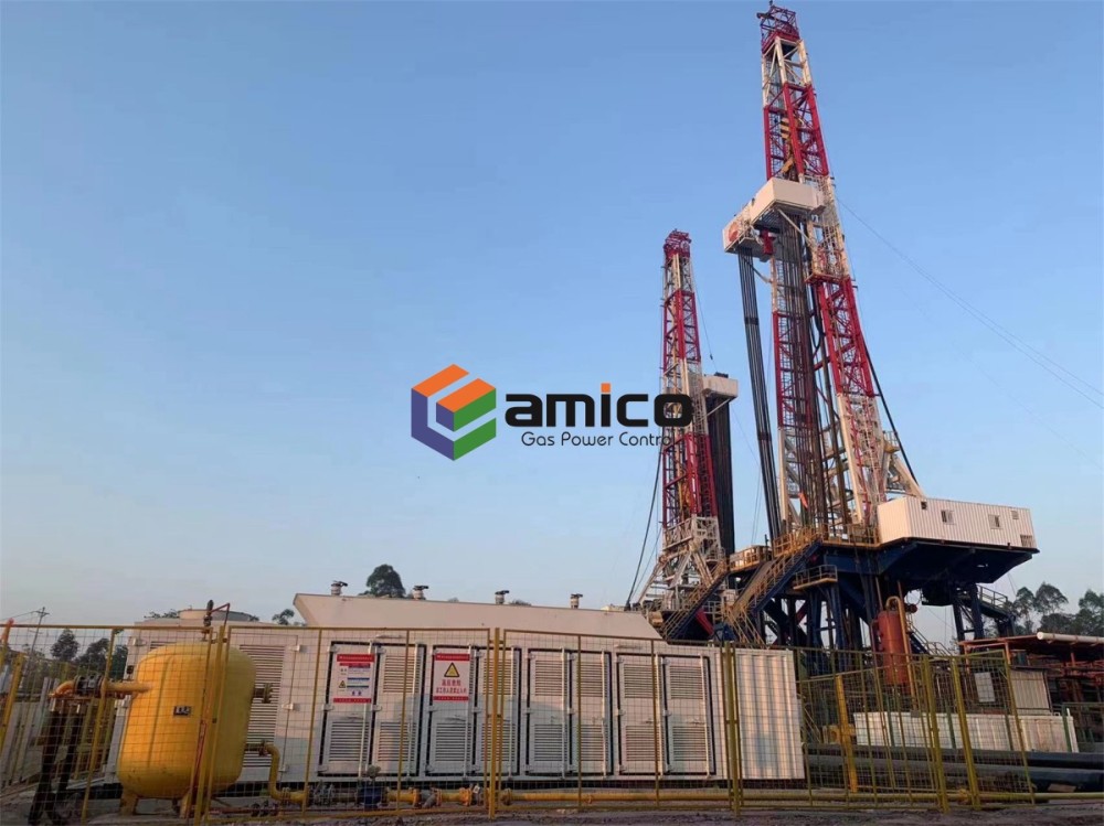 Gas-fired power generation in oil and gas field rigs 