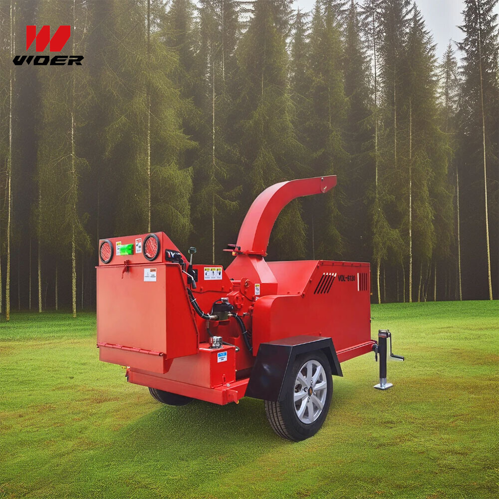 Automatic Feed High Quality Diesel Three Point Wood Drum Chipper Forest