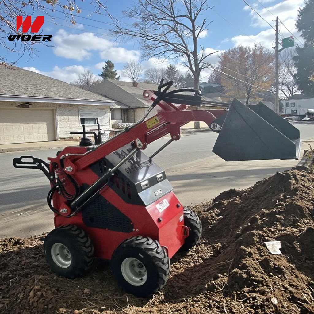 Free Shipping Sale Mini Small Wheel Front End Skid Steer Loader