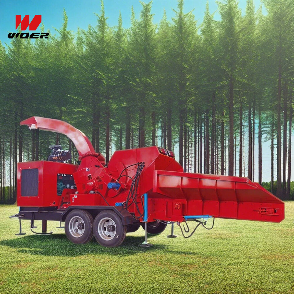 Large Industrial Hydraulic Diesel Wood Chipper Machine Forest Machinery